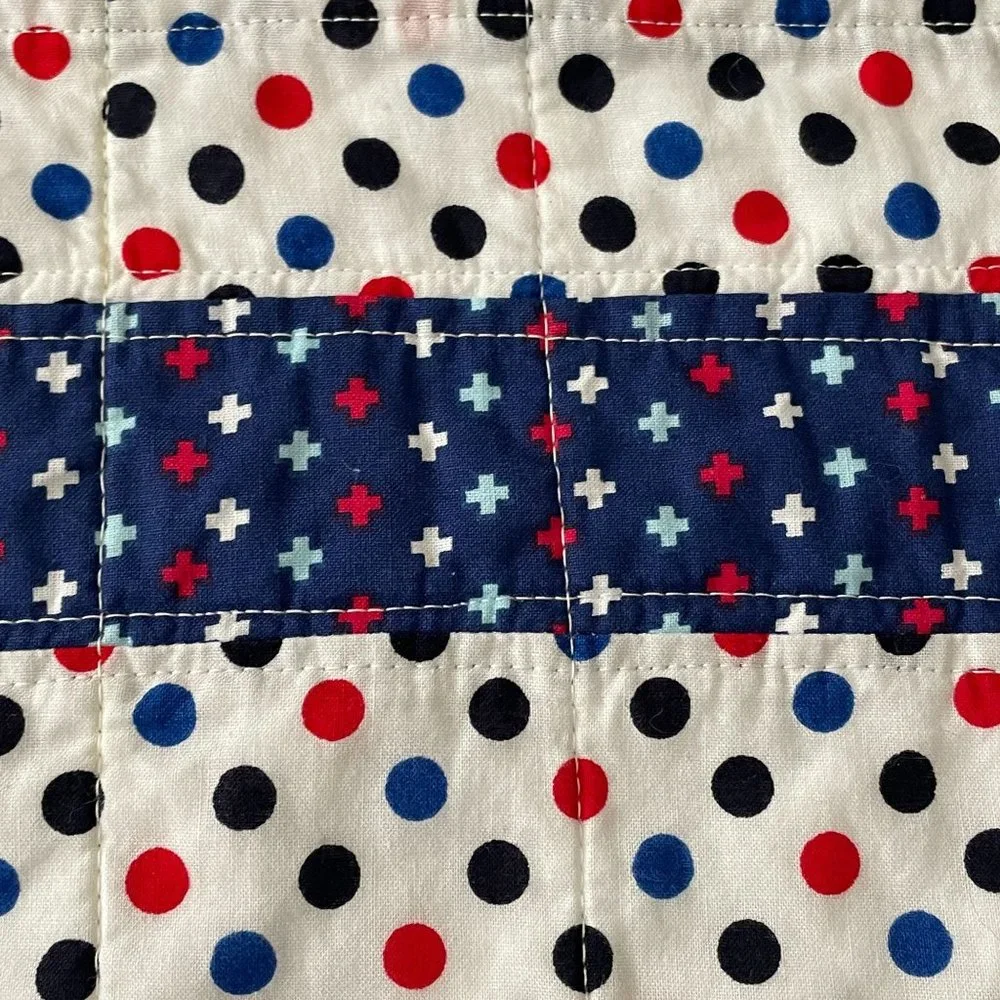 Handcrafted Mickey Mouse Quilt Pieced Patchwork Kids Activity Play Mat Blanket